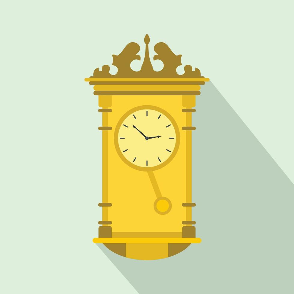 icono de reloj, estilo plano vector