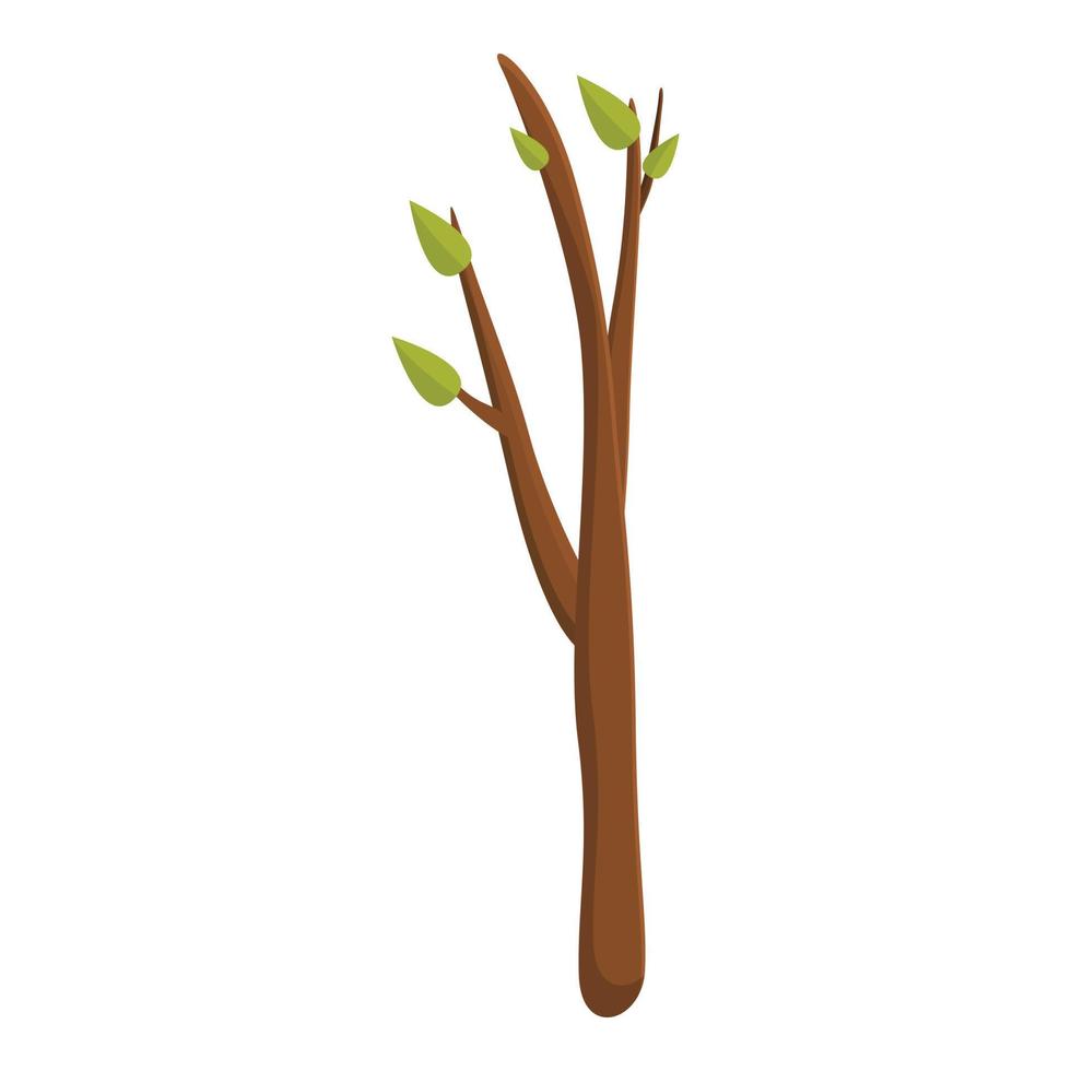 Young tree icon, cartoon style vector