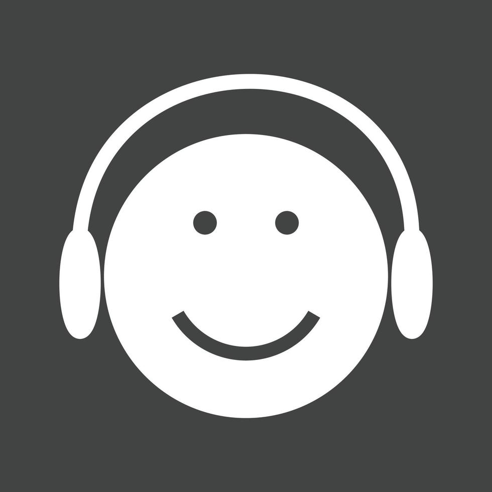 Music Player Glyph Inverted Icon vector