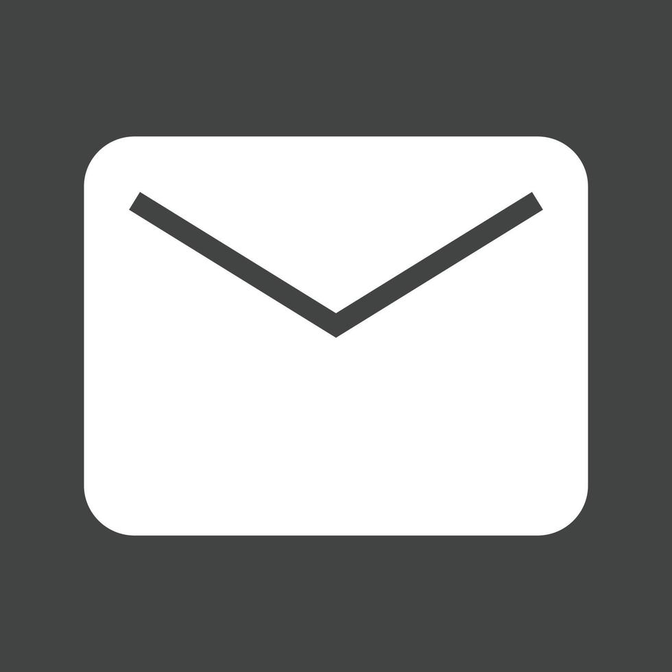 Closed Envelope III Glyph Inverted Icon vector