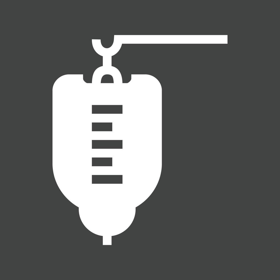 Medical Drip Glyph Inverted Icon vector