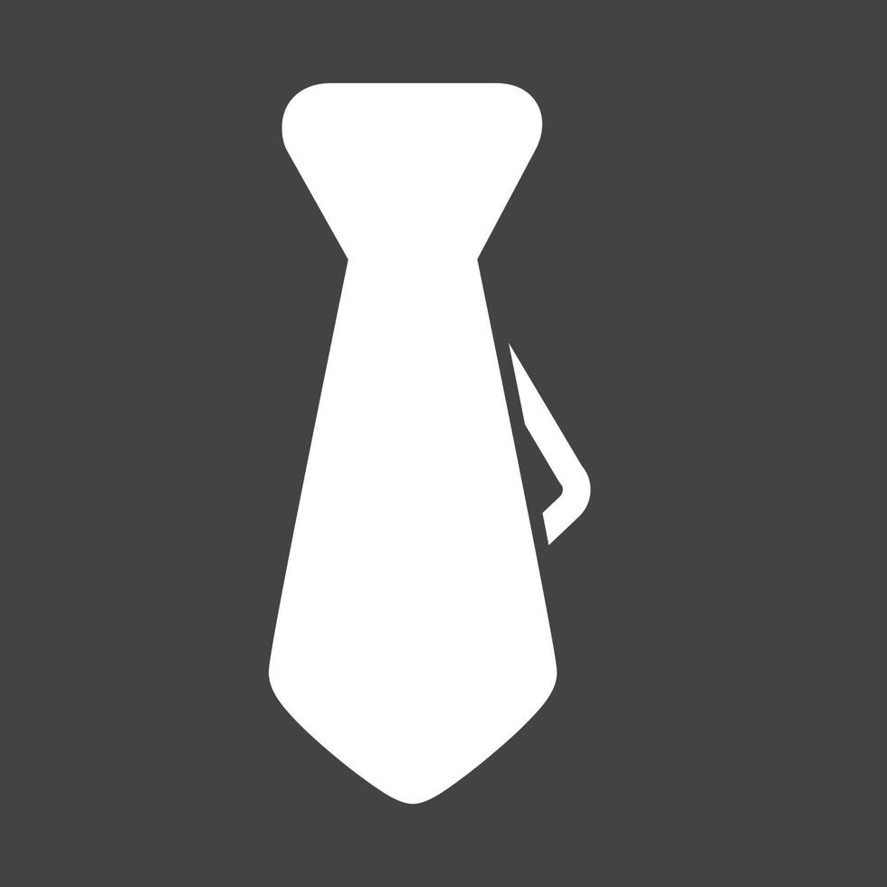 icono de glifo de corbata de negocios invertido vector