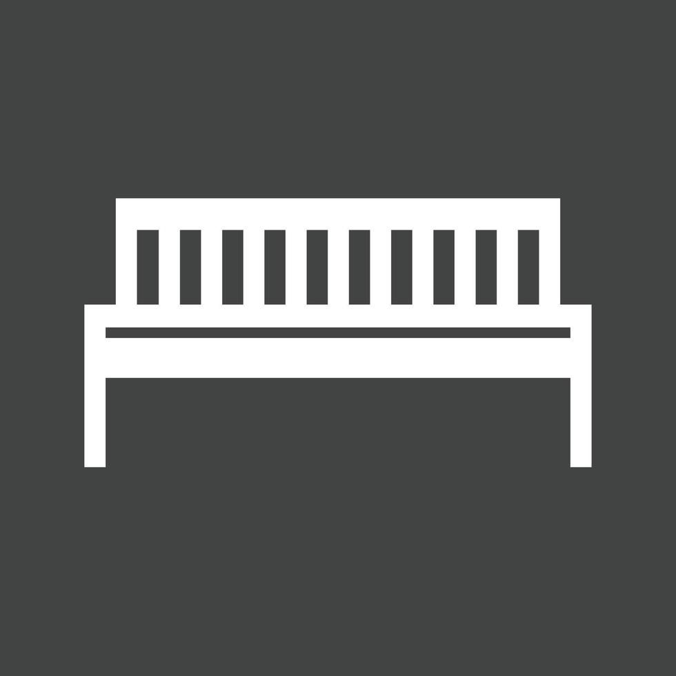 Bench Glyph Inverted Icon vector