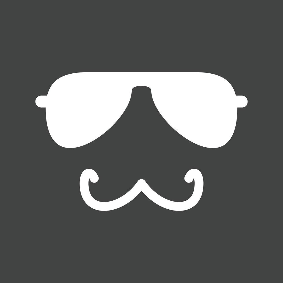 Hipster Man Glyph Inverted Icon vector