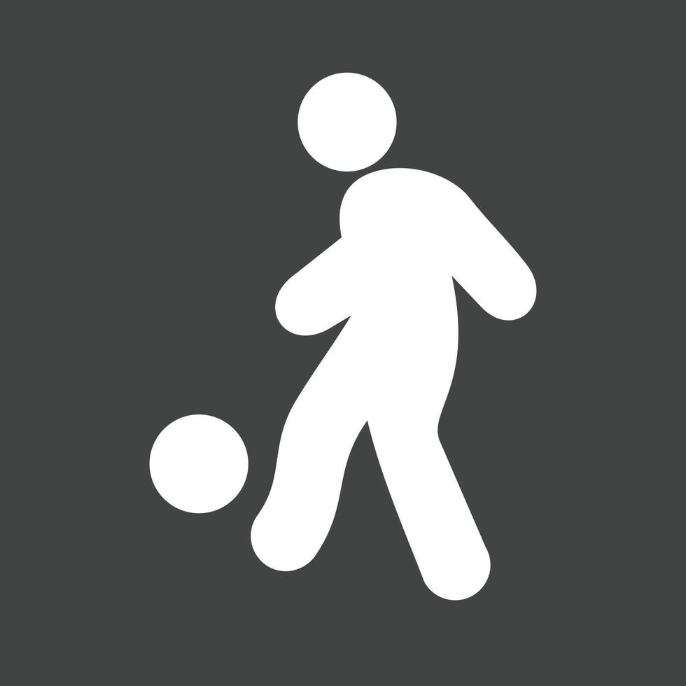 Football Player Glyph Inverted Icon vector