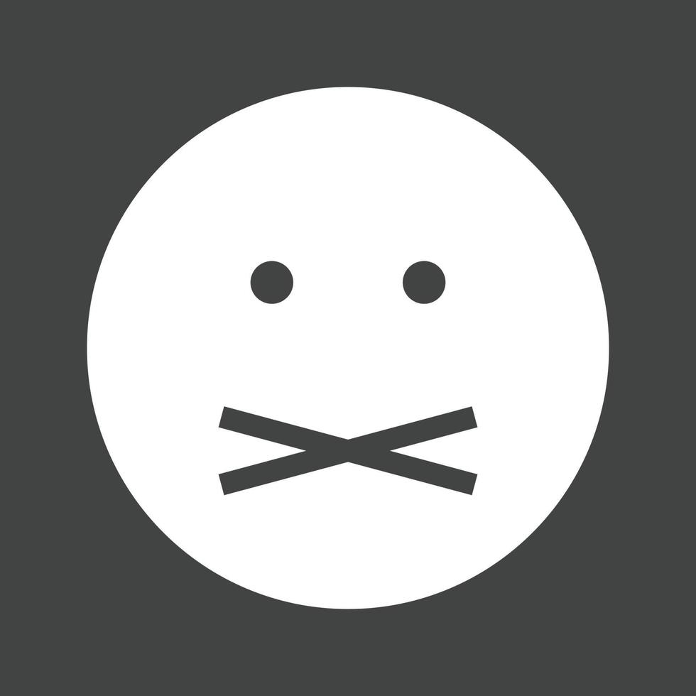 Mute Glyph Inverted Icon vector