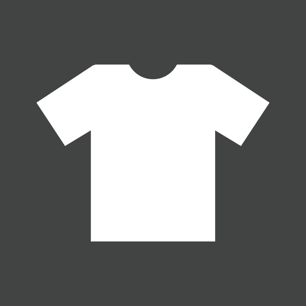 Plain T Shirt Glyph Inverted Icon vector