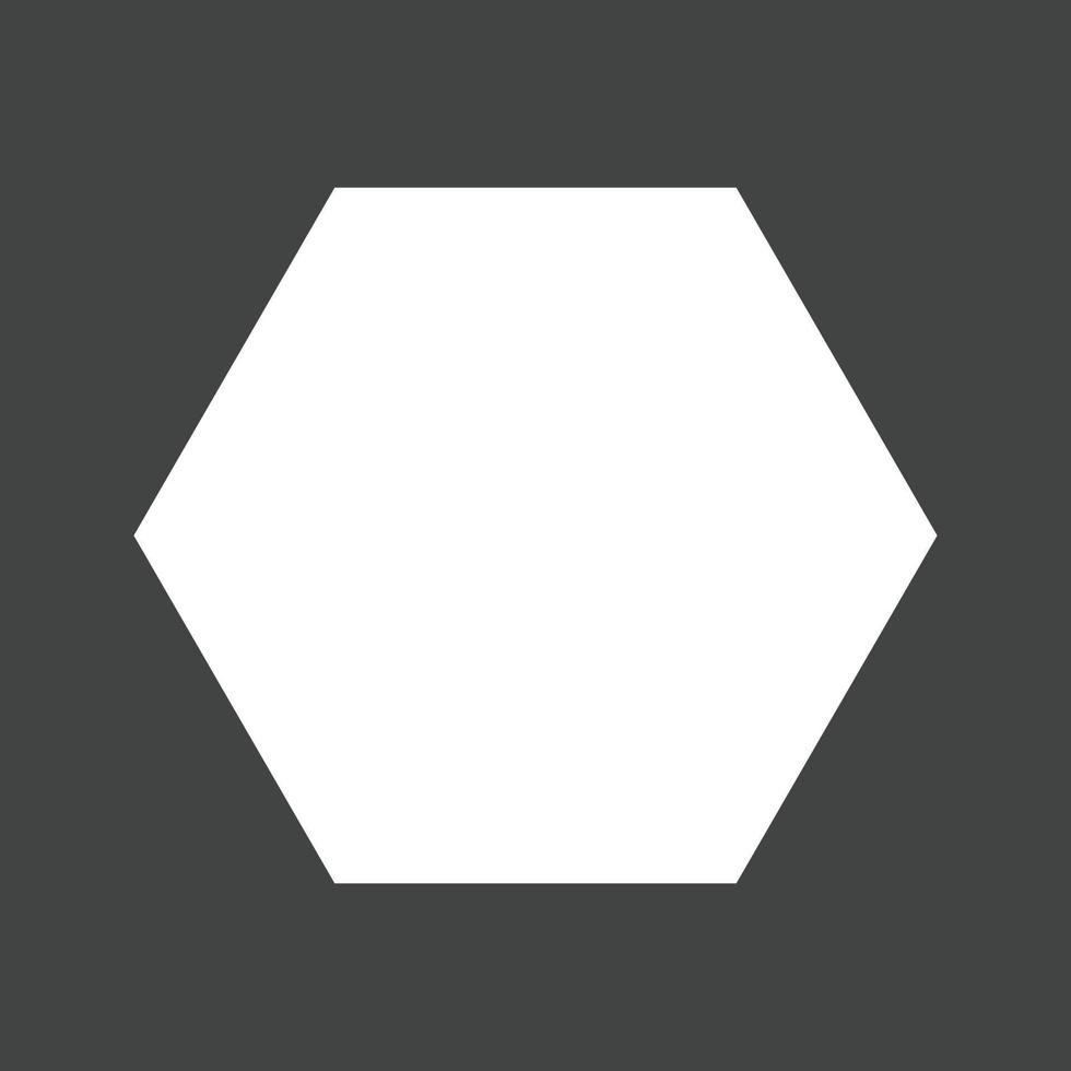 Hexagon Glyph Inverted Icon vector