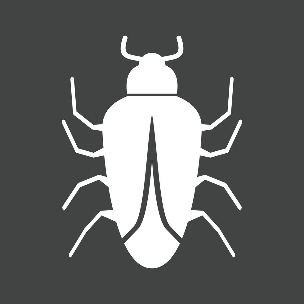Bug II Glyph Inverted Icon vector