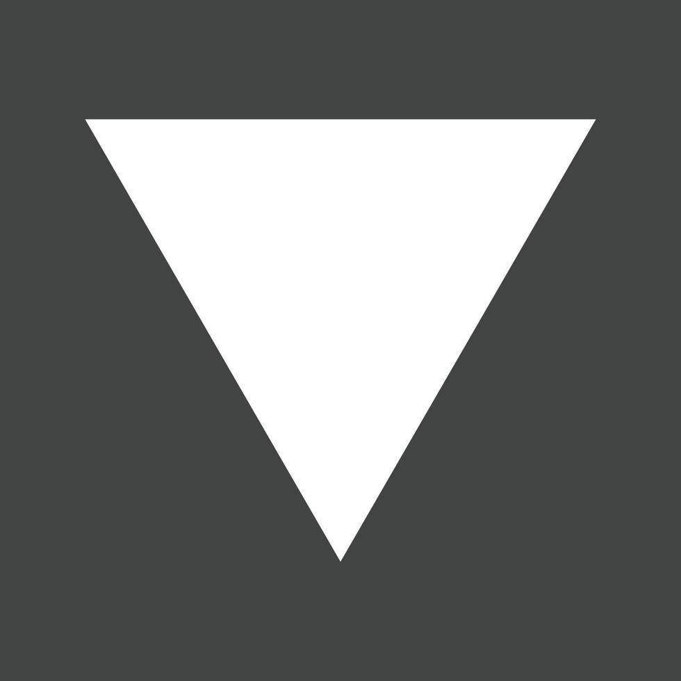 Inverted Triangle Glyph Inverted Icon vector