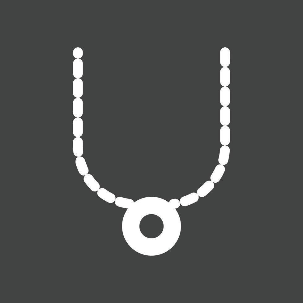 Necklace Glyph Inverted Icon vector