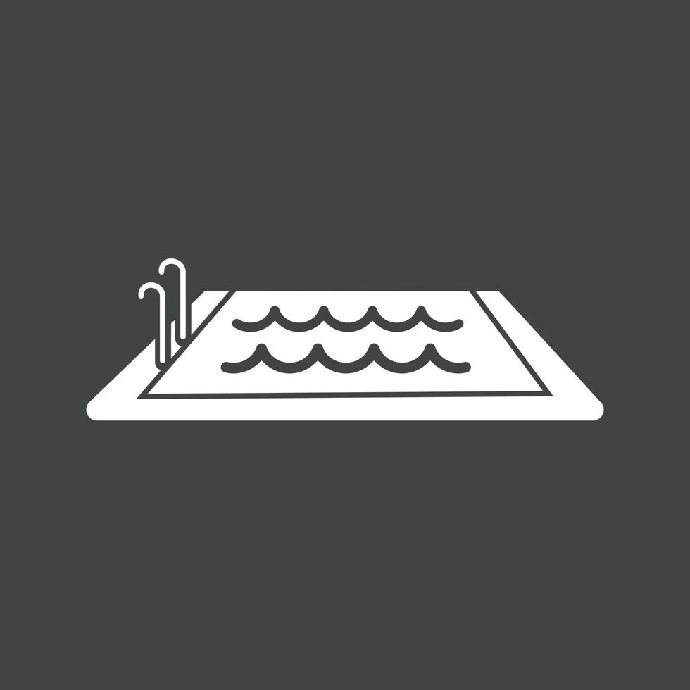 Swimming Glyph Inverted Icon vector