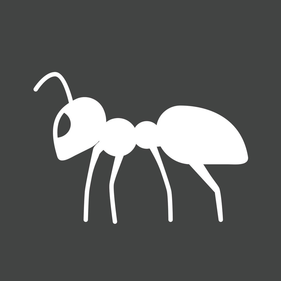 Ant II Glyph Inverted Icon vector