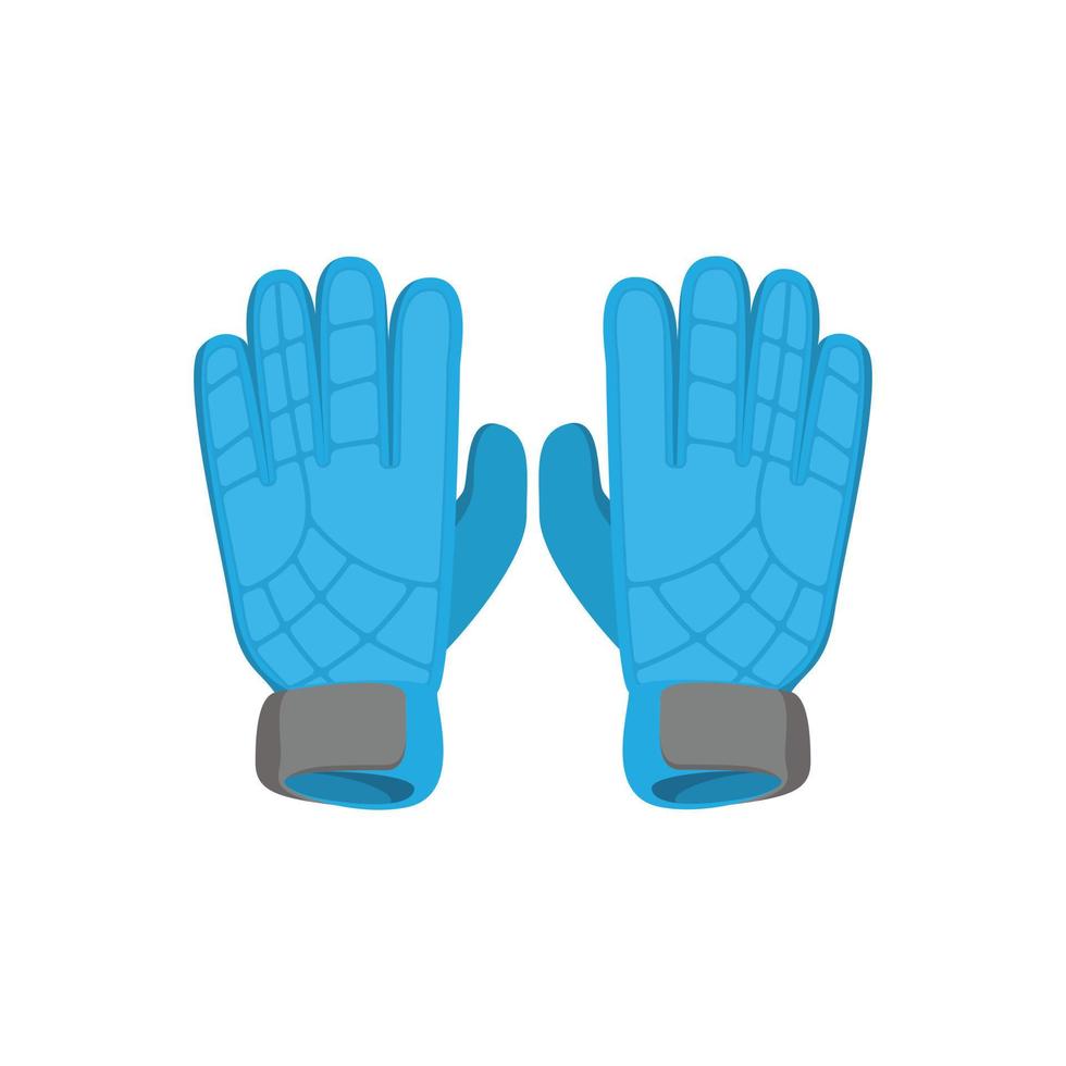Gloves goalkeeper cartoon icon vector