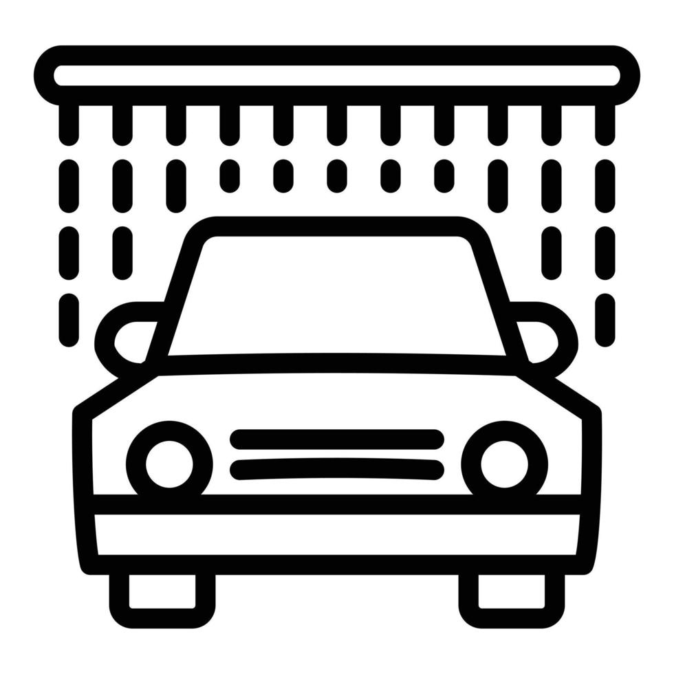 Car wash service icon, outline style vector