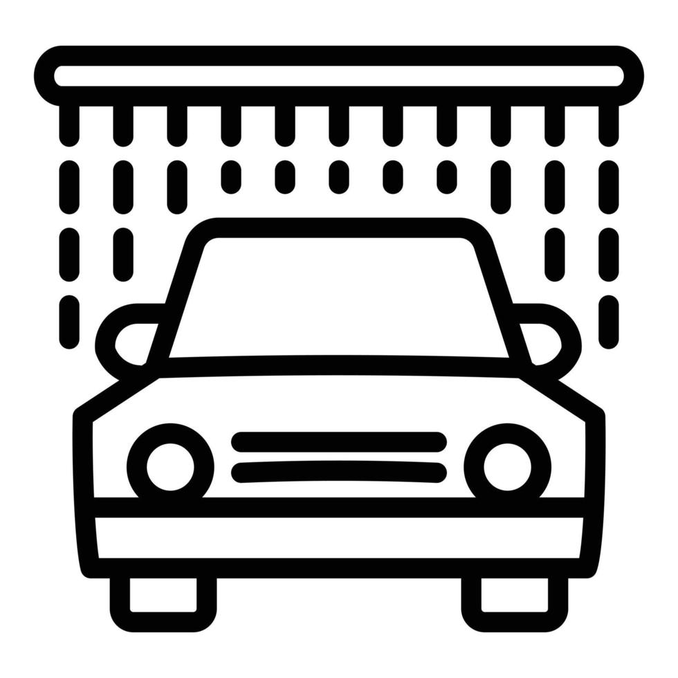 Car wash service icon, outline style vector