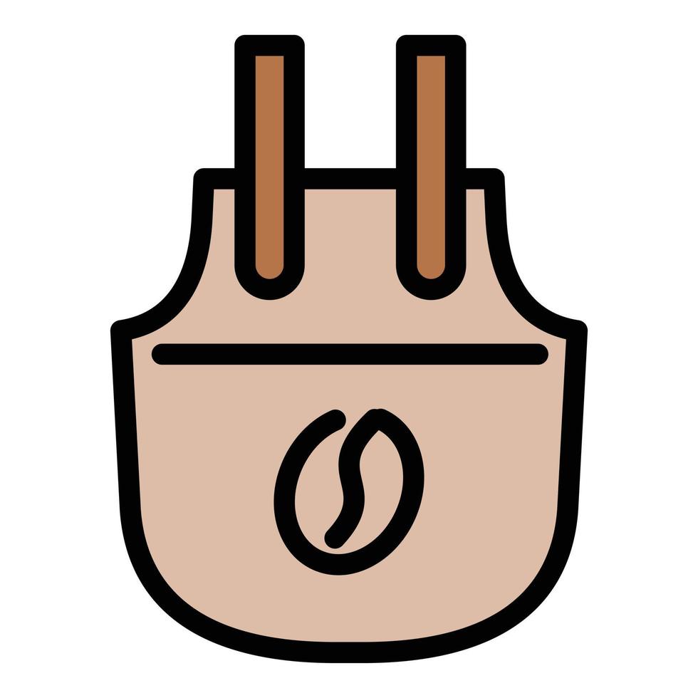 Barista coffee apron icon outline vector. Bar drink vector