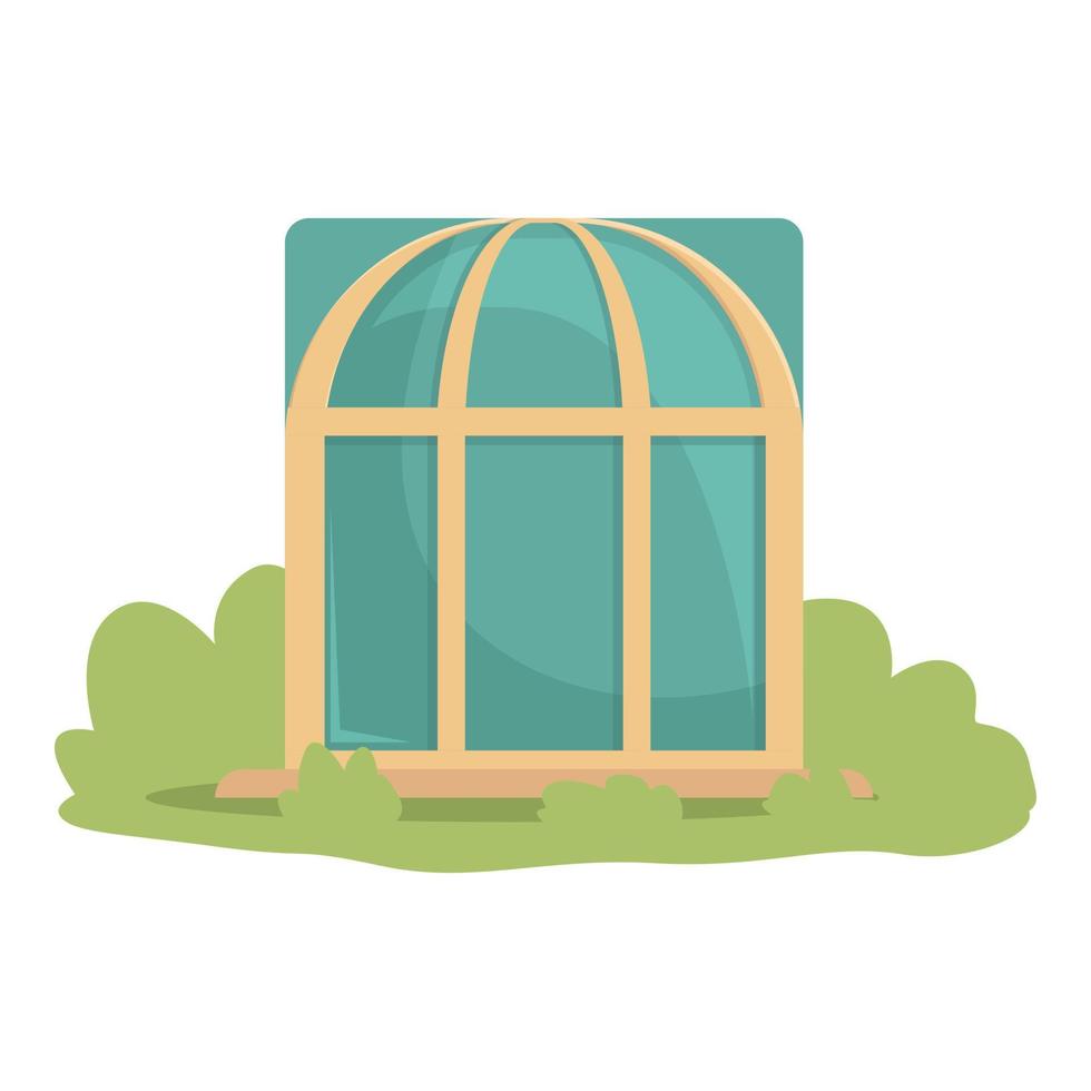 Glass mini house icon cartoon vector. Tent camping vector