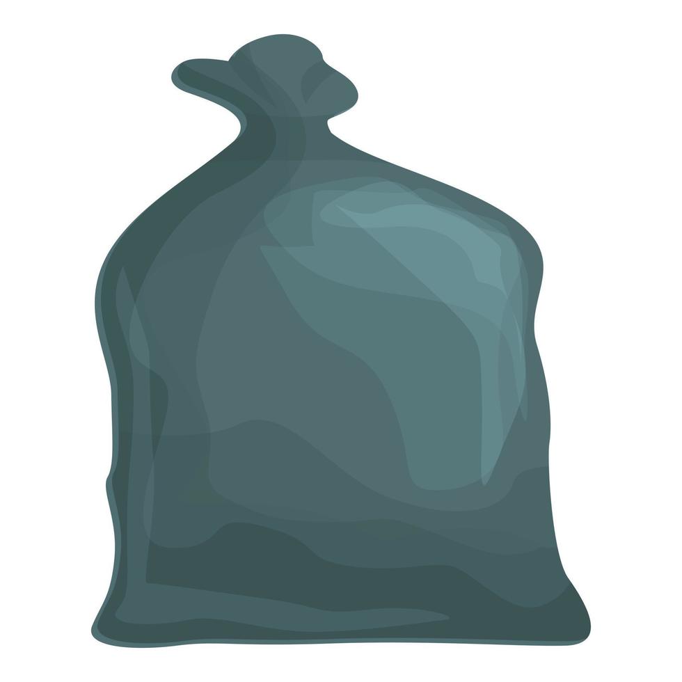 Bin trash bag icon cartoon vector. Garbage waste vector