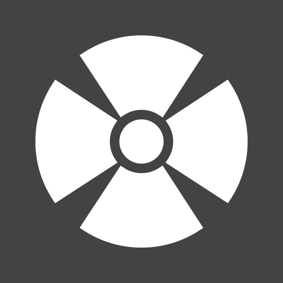 Radiation Zone Glyph Inverted Icon vector