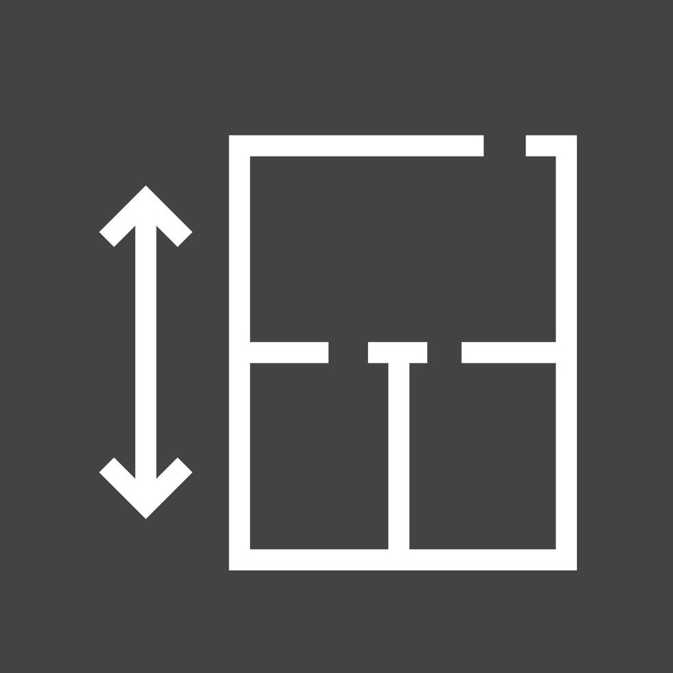 Architecture II Glyph Inverted Icon vector