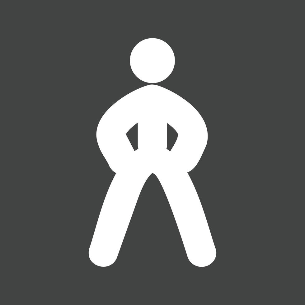 icono de glifo de fitness invertido vector