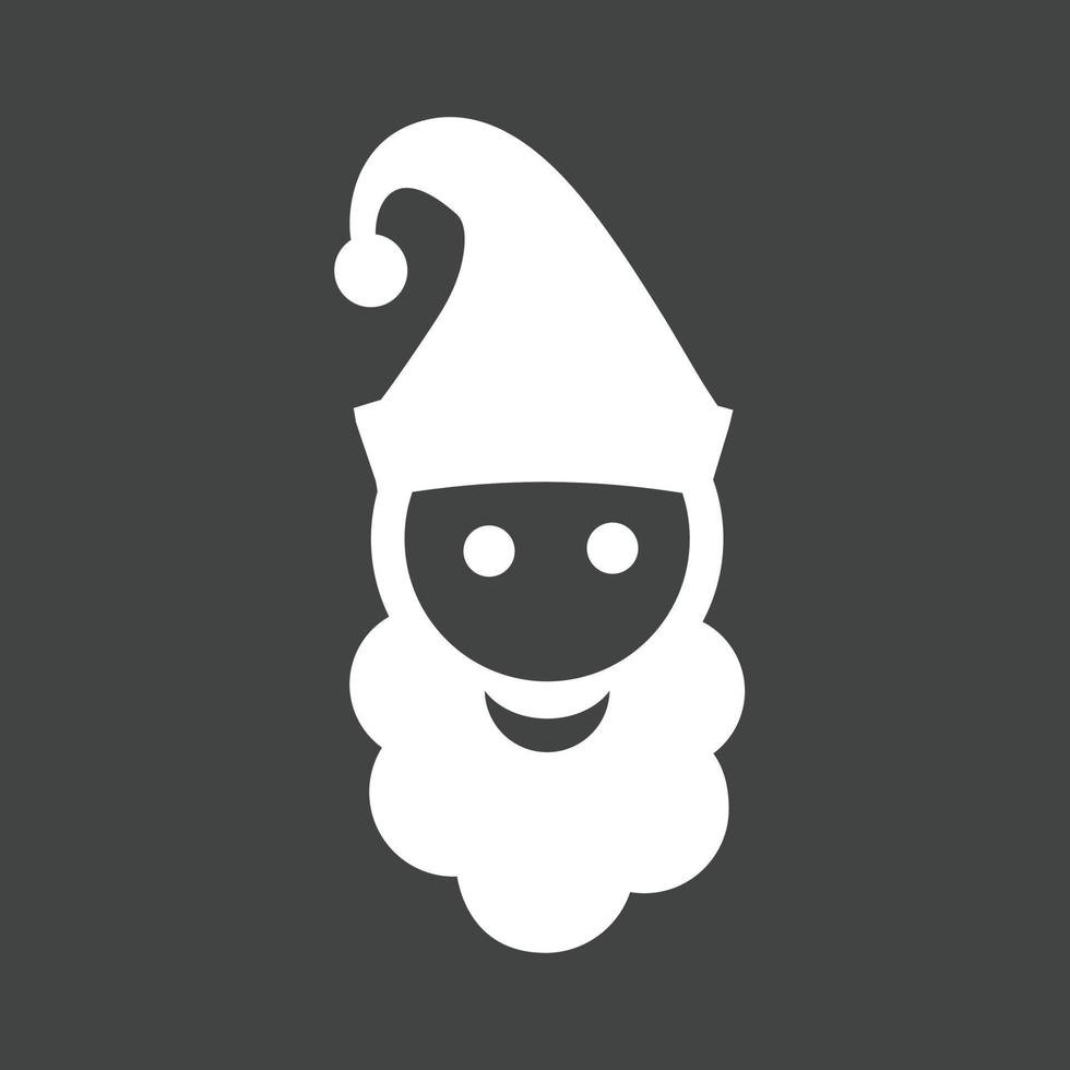 Santa Claus Glyph Inverted Icon vector