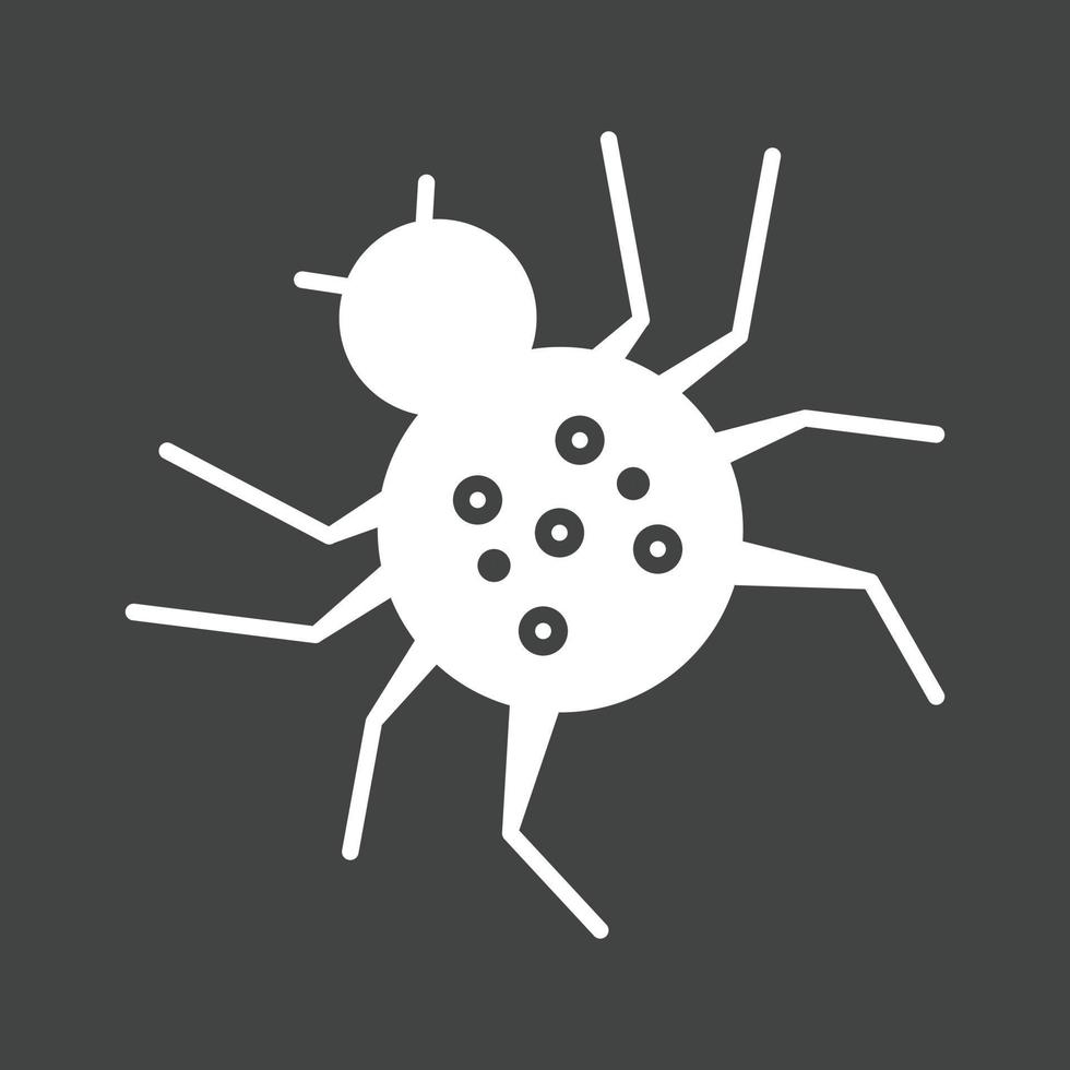 Spider Glyph Inverted Icon vector
