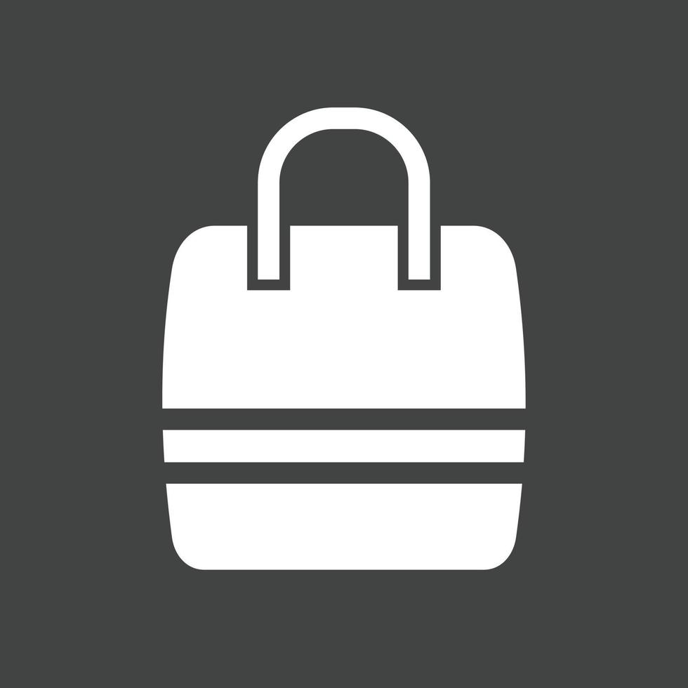 Handbag Glyph Inverted Icon vector