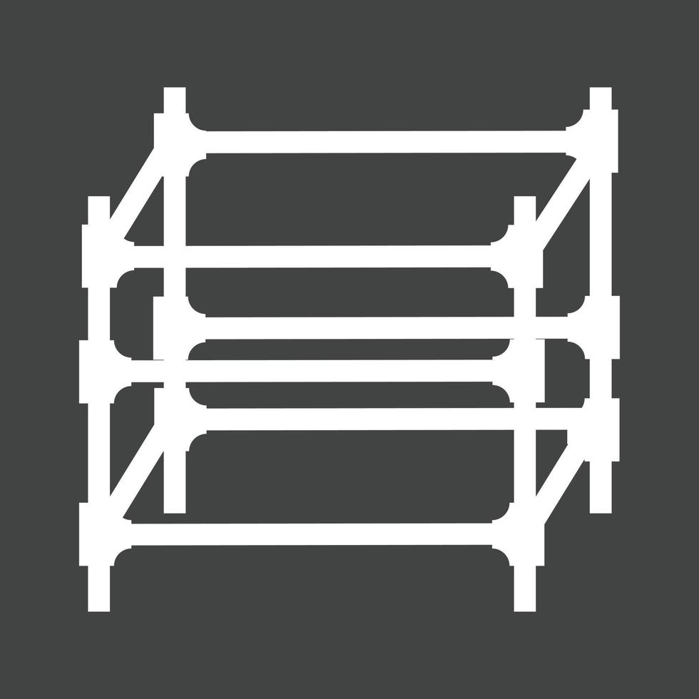 Scaffolding Glyph Inverted Icon vector