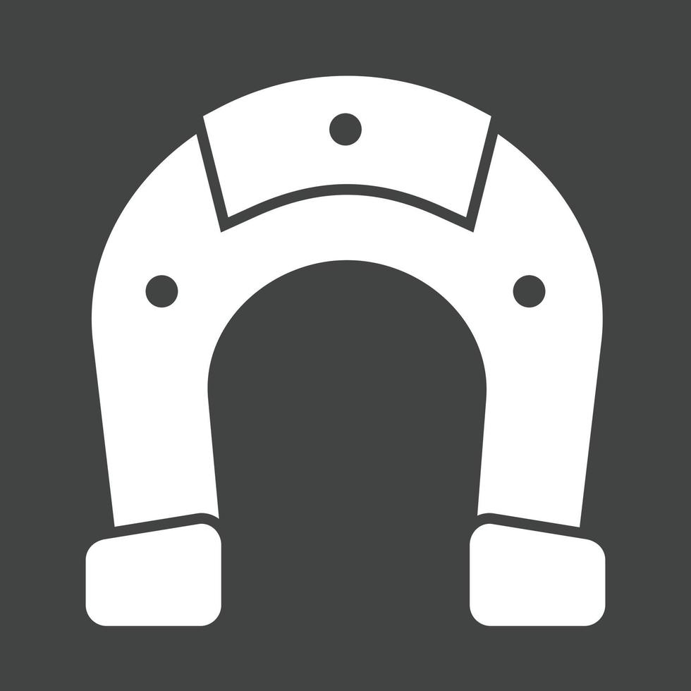 Horse Shoe Glyph Inverted Icon vector