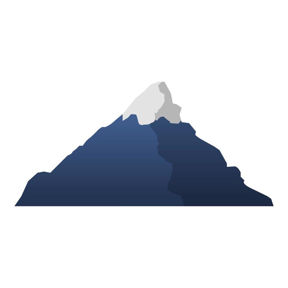 Mountain icon, cartoon style vector