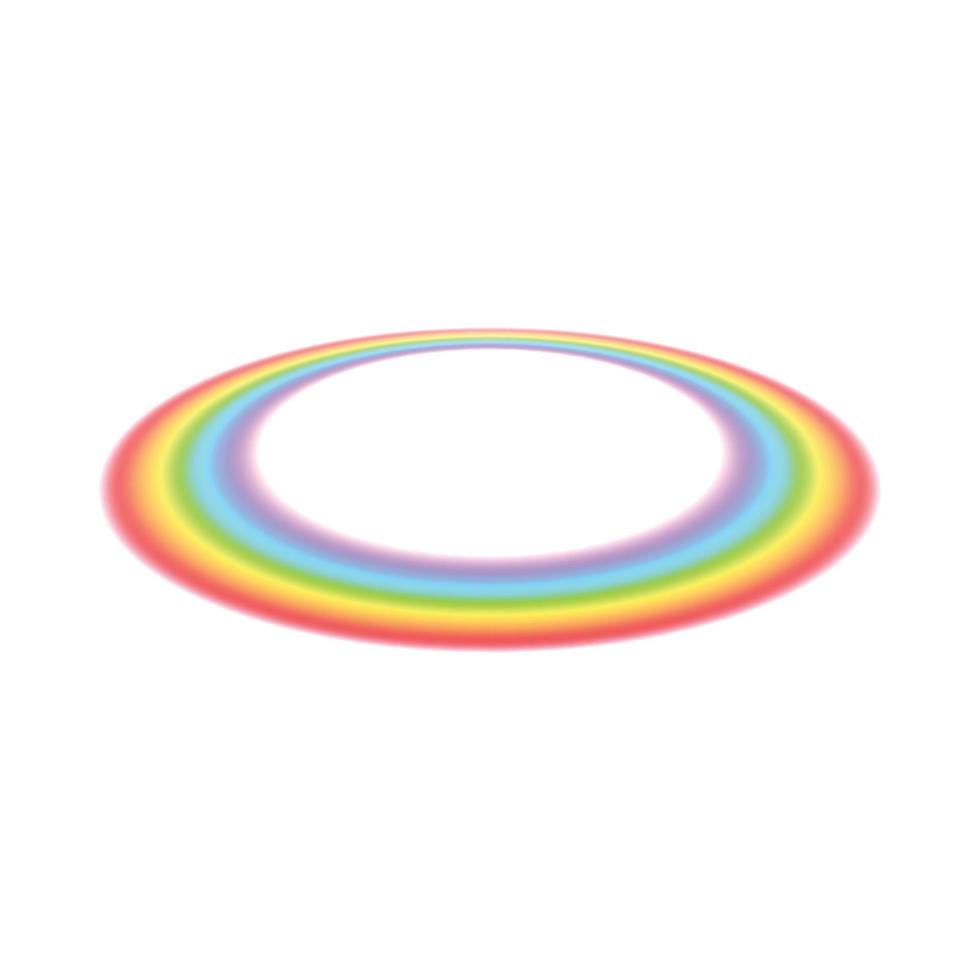 Rainbow icon, realistic style vector