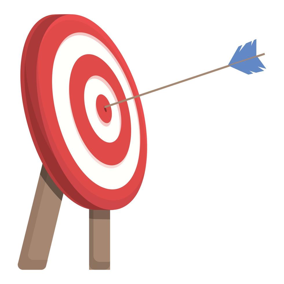 Bullseye shot icon cartoon vector. Archery target vector