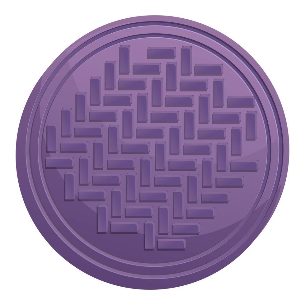 Access manhole icon, cartoon style vector
