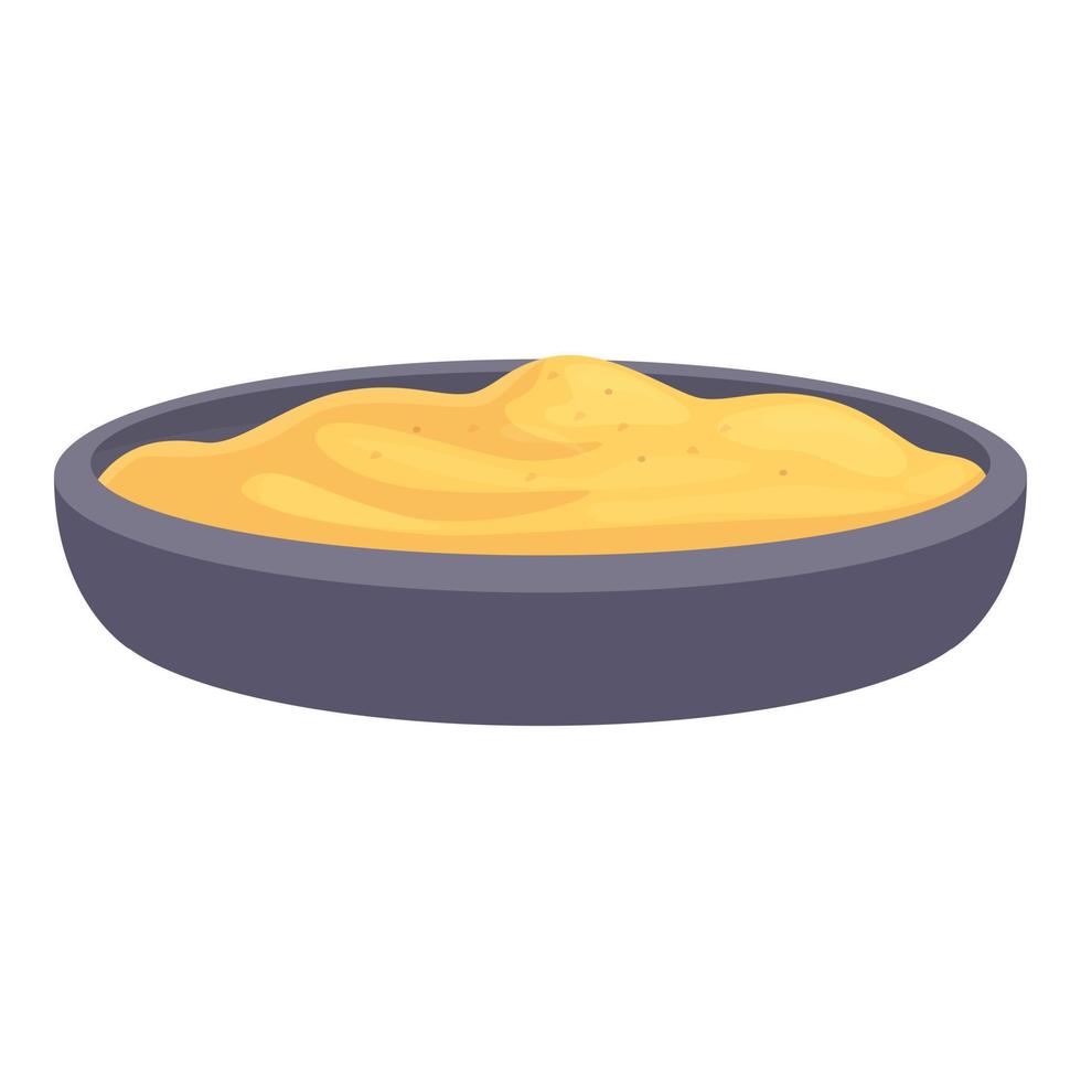 Bowl hummus icon cartoon vector. Pita tahini vector