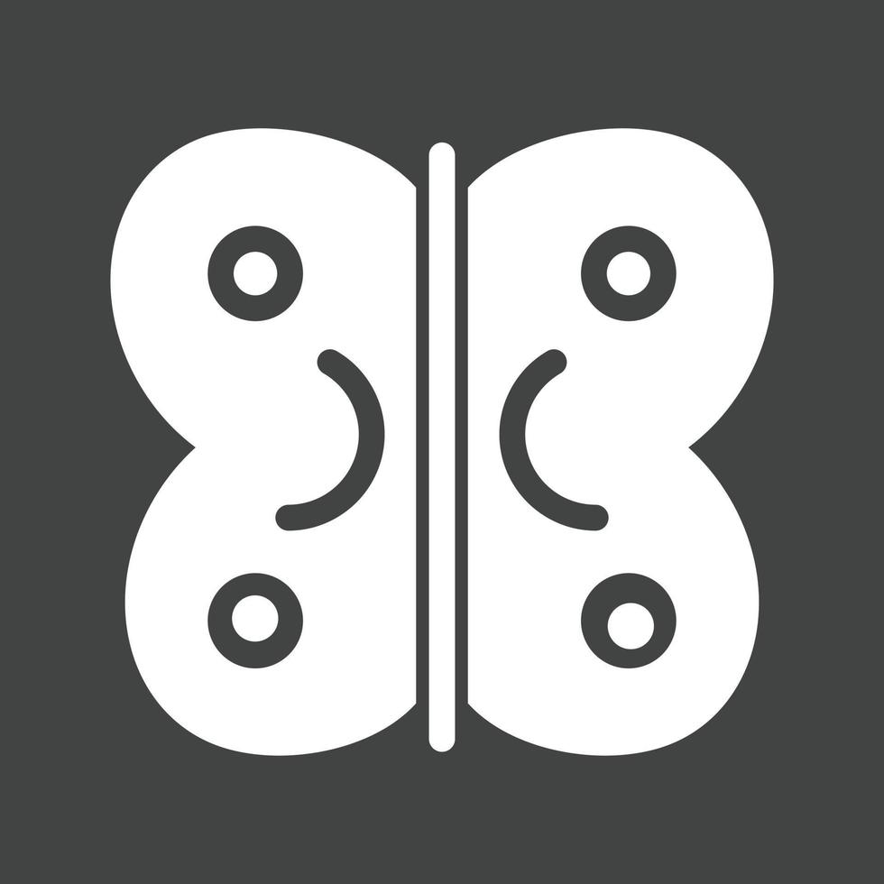 Butterfly Glyph Inverted Icon vector