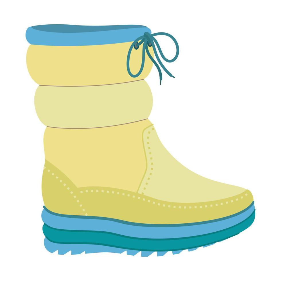 Winter warm boot icon, flat style vector