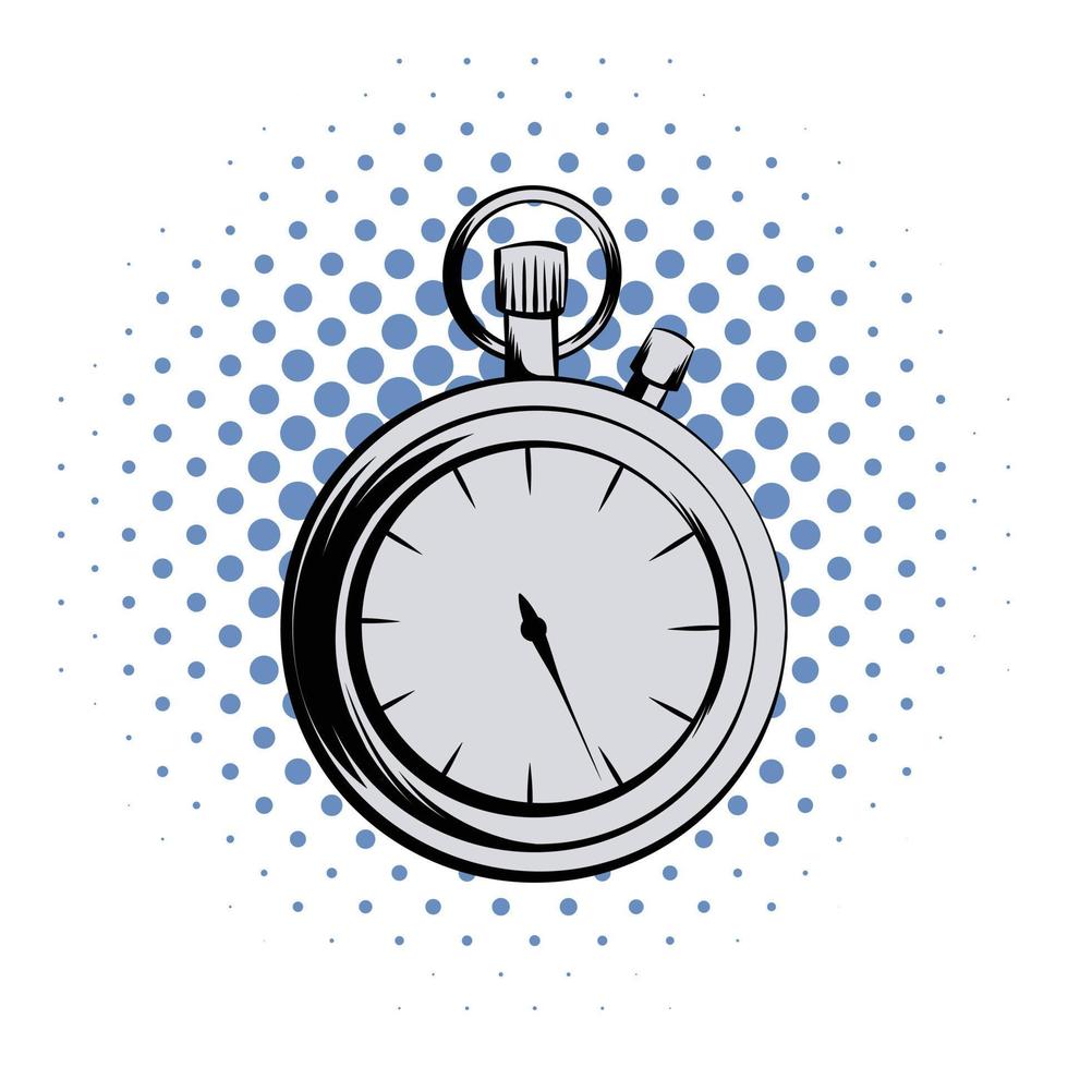 Stopwatch comics icon vector