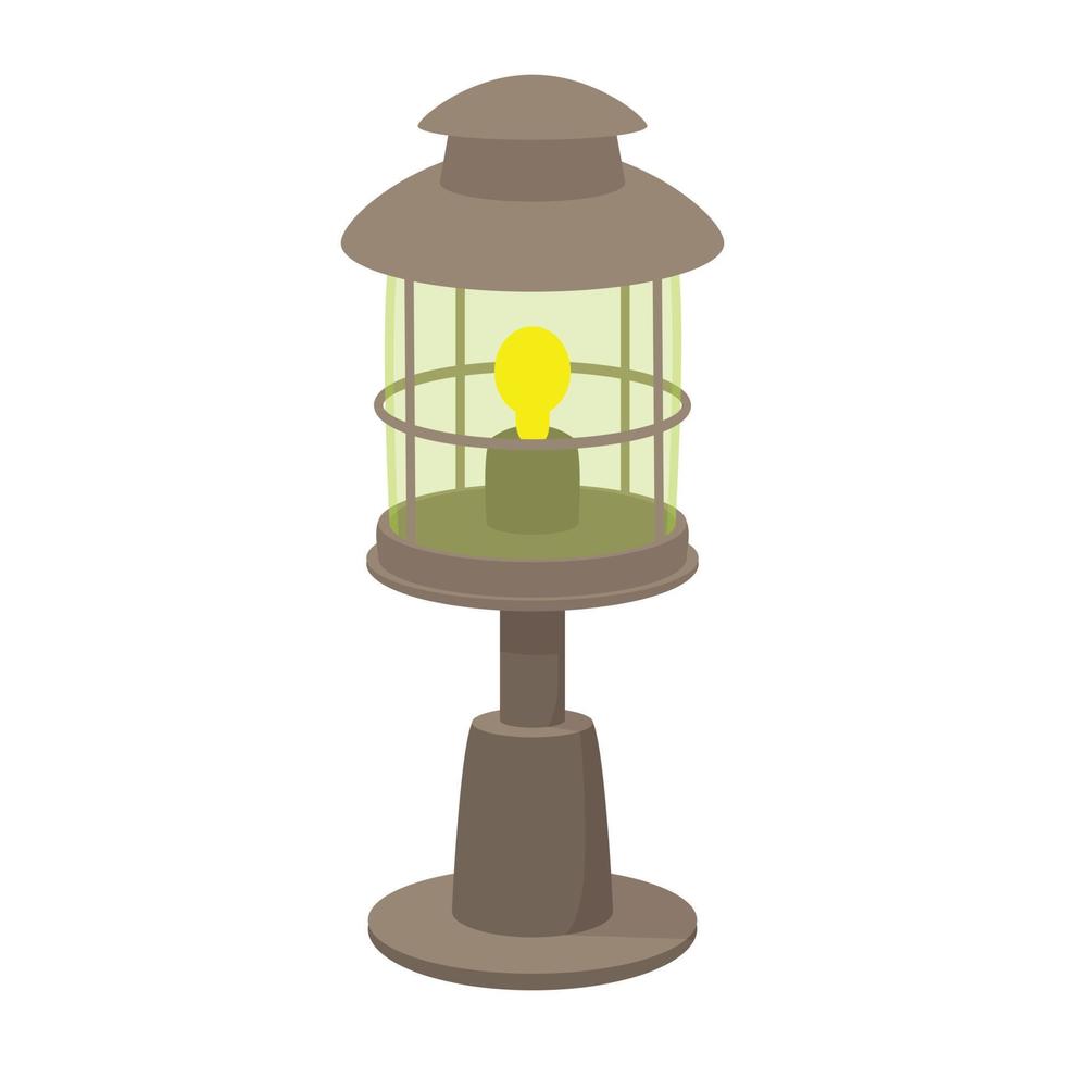 Lamp cartoon icon vector