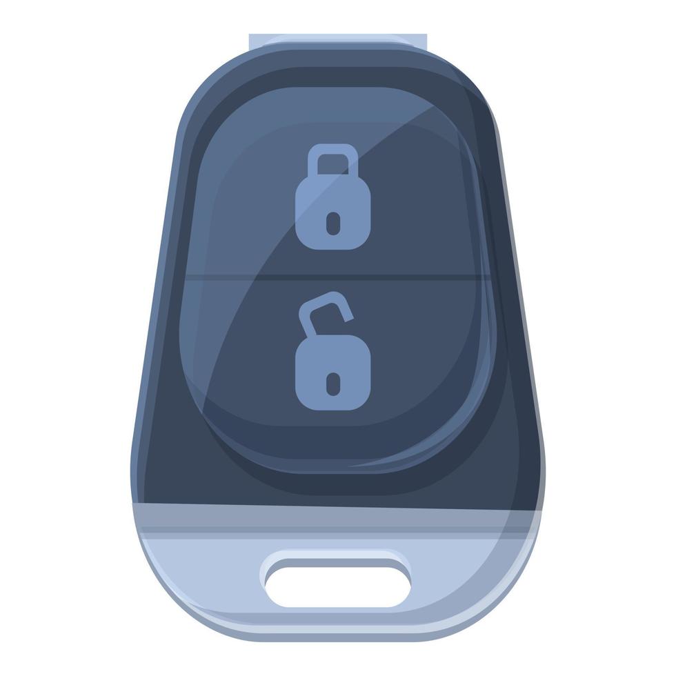 Plastic smart car key icon, cartoon style vector