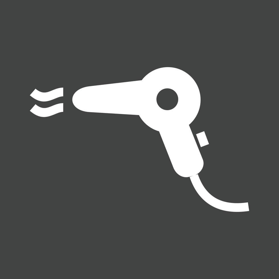 Hair dryer Glyph Inverted Icon vector