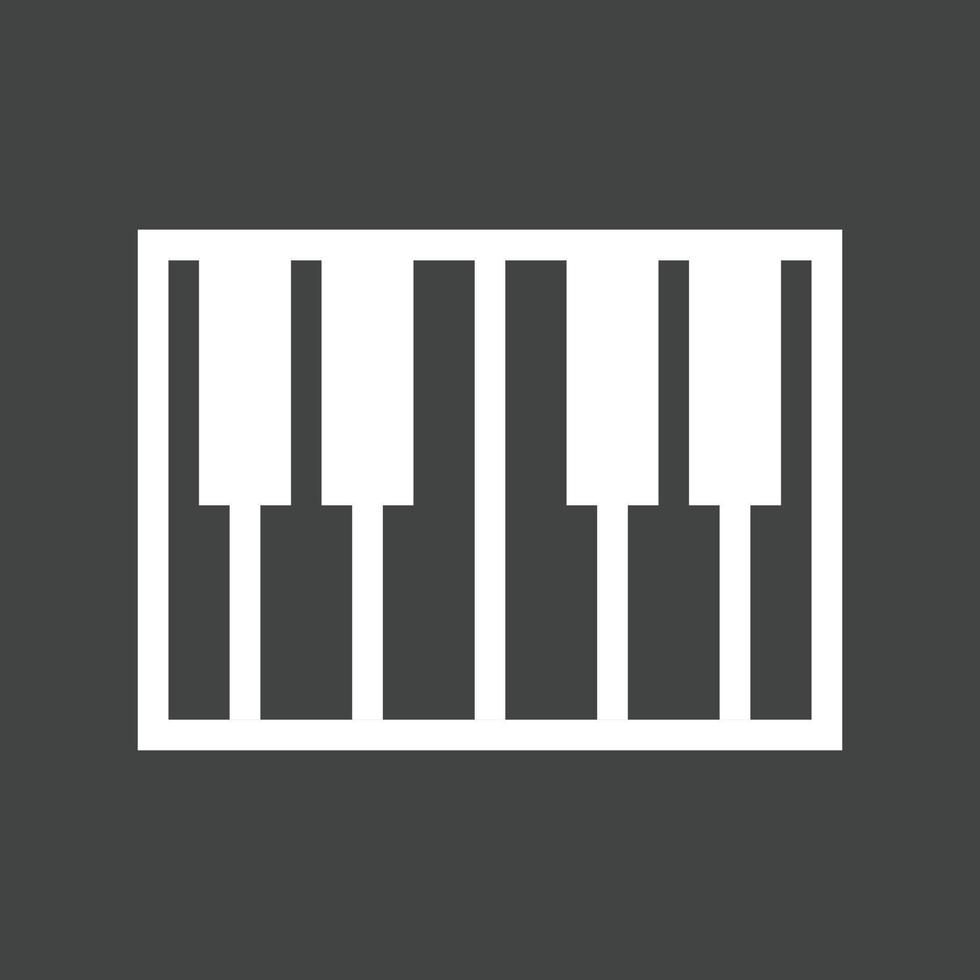 Piano Glyph Inverted Icon vector