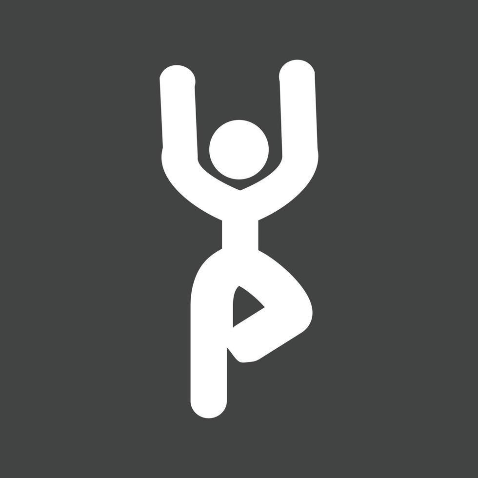 Yoga Pose IV Glyph Inverted Icon vector