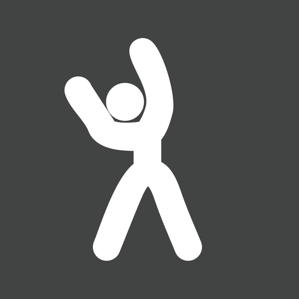 Person Exercising Glyph Inverted Icon vector