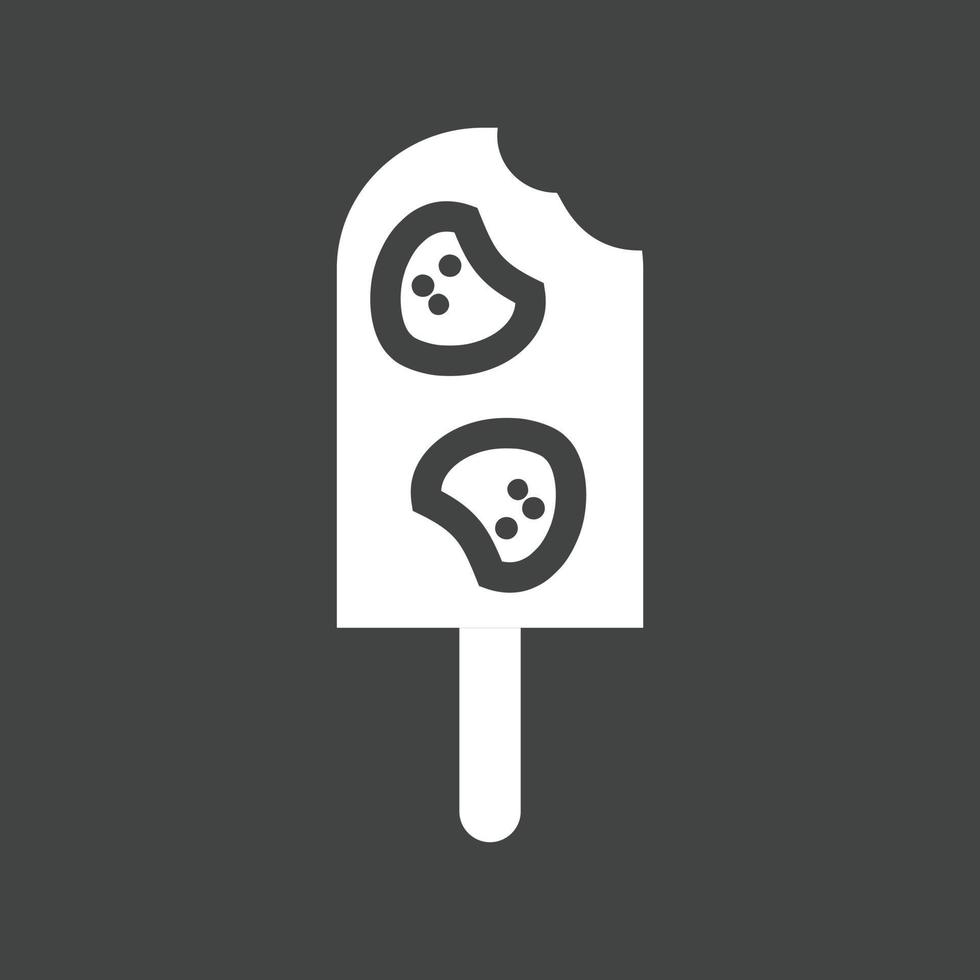 Stawberry ice lolly Glyph Inverted Icon vector