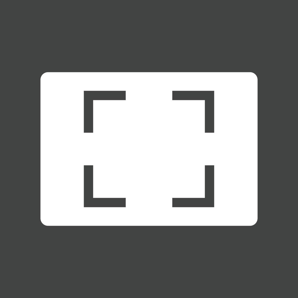 Aspect Ratio Glyph Inverted Icon vector