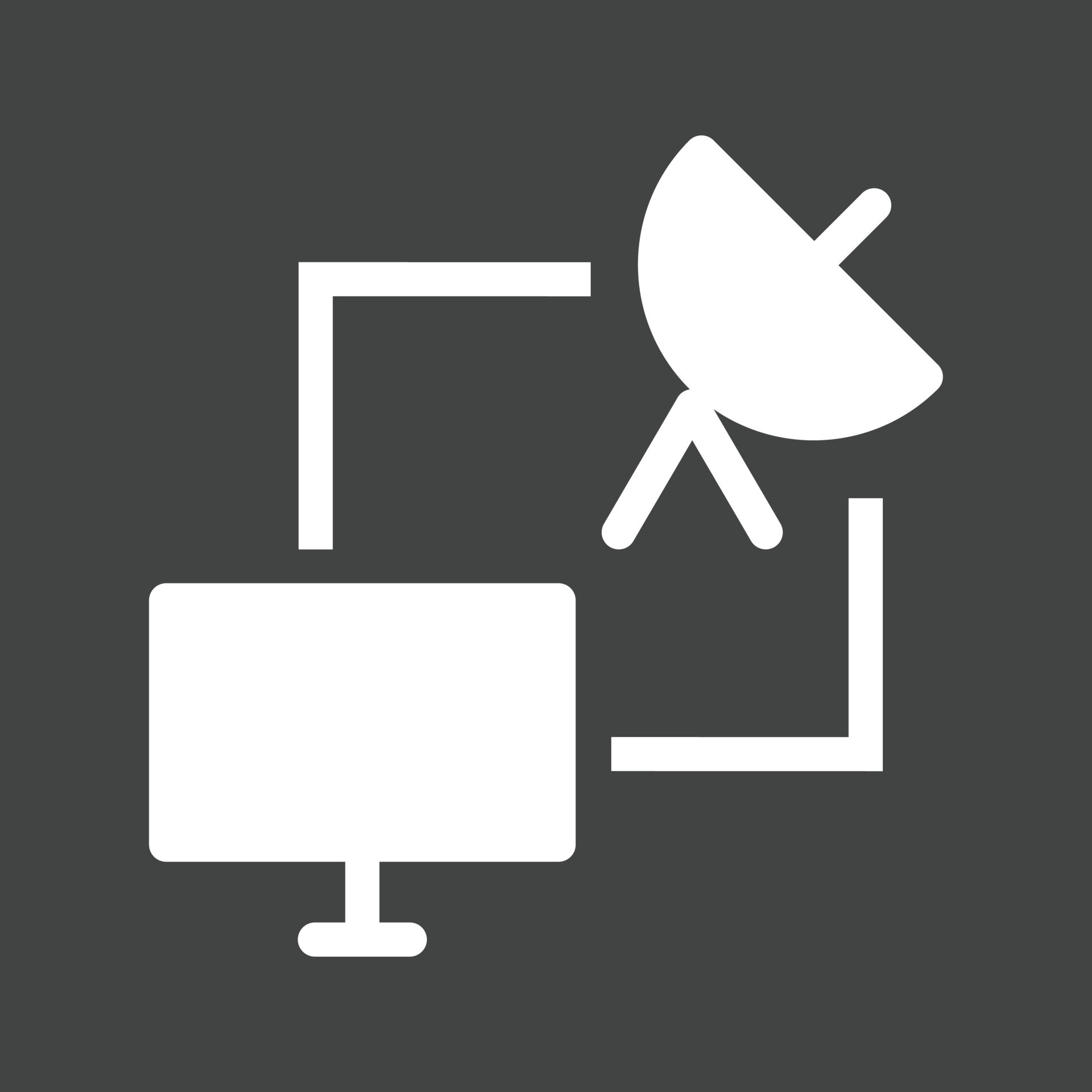 Satellite Connection Glyph Inverted Icon 14381644 Vector Art at Vecteezy