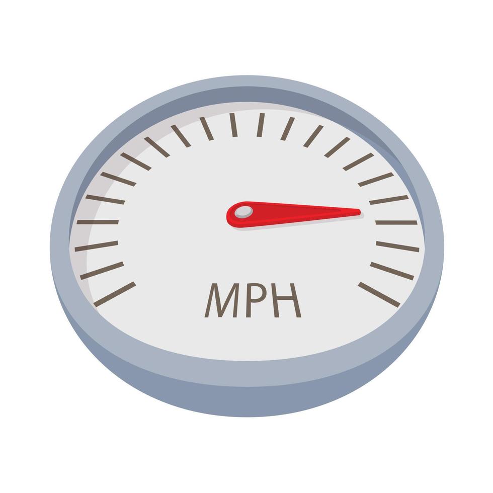 Speedometer or gauge icon, cartoon style vector