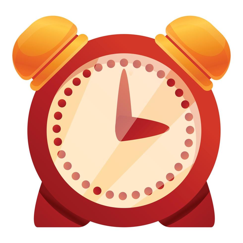 Hotel alarm clock icon, cartoon style vector